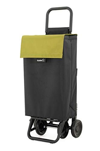 Garmol Carro Compra, Negro/Verde, 48L