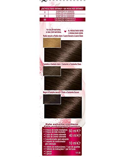 Garnier Color Sensation coloración permanente e intensa reutilizable con bol y pincel - 4.0 Castaño
