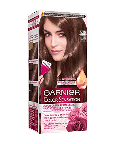 Garnier Color Sensation - Tinte Permanente Espresso 5.15, disponible en más de 20 tonos