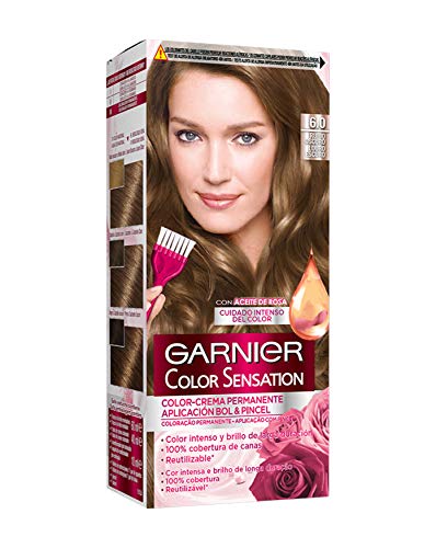 Garnier Color Sensation - Tinte Permanente Rubio Oscuro 6.0, disponible en más de 20 tonos