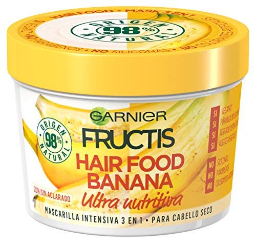 Garnier Fructis Hair Food Mascarilla Nutritiva de Banana para Pelo Seco - 390 ml