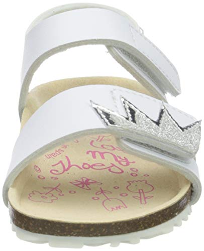Garvalín Carina, Sandalias con Punta Abierta para Niñas, Blanco (Blanco Mat B), 27 EU