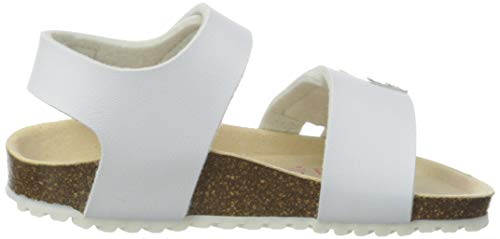 Garvalín Carina, Sandalias con Punta Abierta para Niñas, Blanco (Blanco Mat B), 27 EU