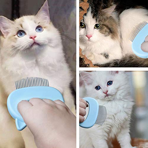 Gato para Mascotas Masaje para Perros Peine Peine para Piojos para Mascotas Cepillo De Limpieza para Un Aseo Seguro Y Suave(2PCS)