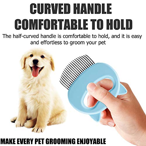 Gato para Mascotas Masaje para Perros Peine Peine para Piojos para Mascotas Cepillo De Limpieza para Un Aseo Seguro Y Suave(2PCS)
