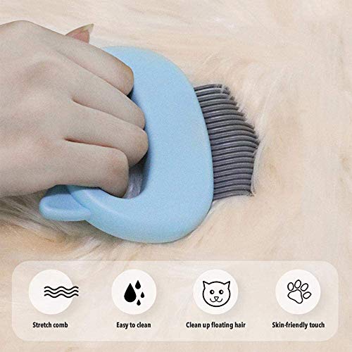 Gato para Mascotas Masaje para Perros Peine Peine para Piojos para Mascotas Cepillo De Limpieza para Un Aseo Seguro Y Suave(2PCS)