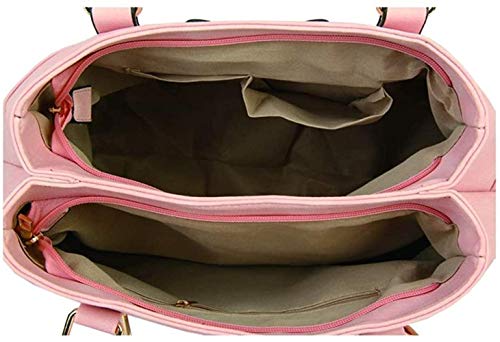 GDFS Bolsos de Hombro con Lazo para Mujer Bolsos Escolares Grandes, Almendra