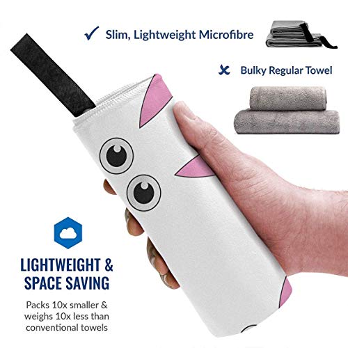 Gebrb Toalla de baño de Microfibra,Toallas de Gimnasio,Cartoon Easter Rabbit Microfiber Fast Drying Towels Suitable for Camping, Backpacking,Gym, Beach, Swimming,Yoga