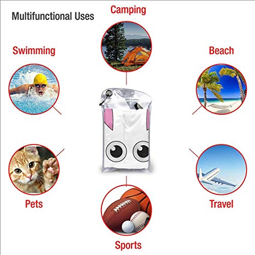 Gebrb Toalla de baño de Microfibra,Toallas de Gimnasio,Cartoon Easter Rabbit Microfiber Fast Drying Towels Suitable for Camping, Backpacking,Gym, Beach, Swimming,Yoga