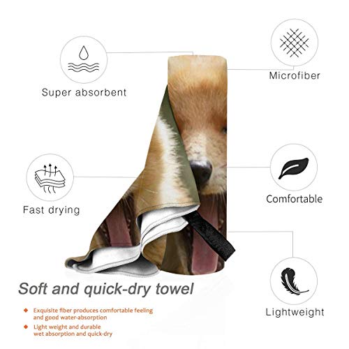 Gebrb Toalla de baño de Microfibra,Toallas de Gimnasio,Cute Animal Microfiber Fast Drying Towels Suitable for Camping, Backpacking,Gym, Beach, Swimming,Yoga