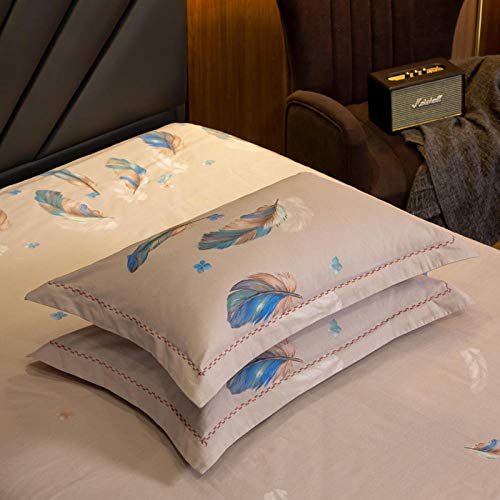 Geekcook Juegos de Fundas para edredón,Juegos de Cama sólidos Impresos a la Moda Juego de Cama para el hogar 4 Piezas Flor de árbol de Estrella-Estilo 39_Los 200CM