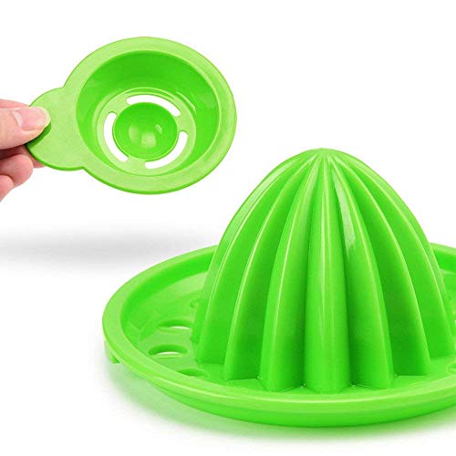Geeke Exprimidor exprimidor de cítricos de Cocina con Mango y caño para Verter, Verde (5 en 1)