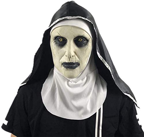 Geggur Festival de Halloween Fantasma máscara de Terror Cara Fantasma Femenino Miedo de látex máscara puntales de Miedo Partido complicado,A