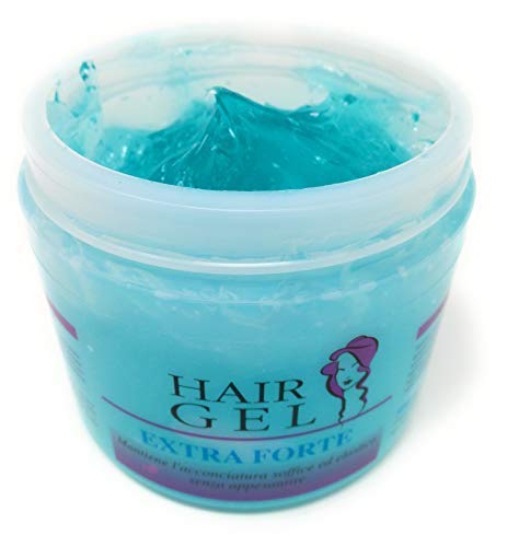 Gel para Cabello Hombre 500 ml Profesional Extra Forte Azul Made in Italy