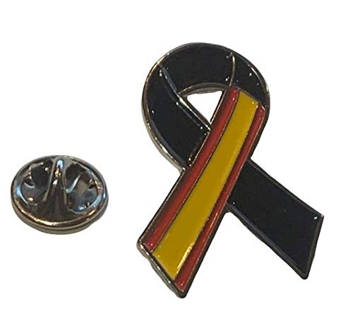 Gemelolandia Pin de Solapa Lazo Negro España Black Ribbon Spain 30x25 mm
