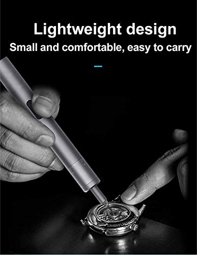 Generic Brands Destornillador eléctrico Recargable Tipo Mini Modo de Potencia Dual para Reparar teléfonos móviles/Drones/Relojes/Cuchillos/computadoras/Motores (Gris)