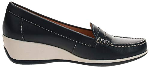 Geox D ARETHEA B, Mocasines para Mujer, Azul (Navy C4002), 39 EU