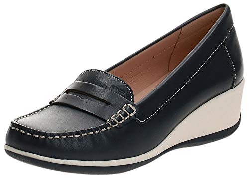 Geox D ARETHEA B, Mocasines para Mujer, Azul (Navy C4002), 39 EU