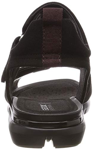 Geox D Sandal Sukie A, Sandalias con Punta Abierta para Mujer, Negro (Black C9999), 38 EU