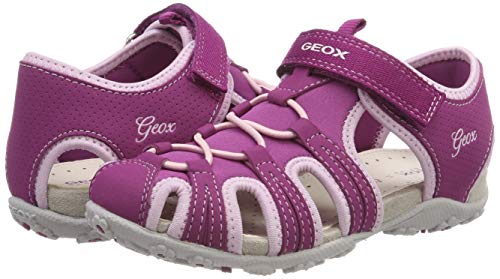 Geox JR Sandal Roxanne B, Sandalias Punta Cerrada para Niñas, Rosa (Dk Raspberry/Pink Cp8e8), 32 EU