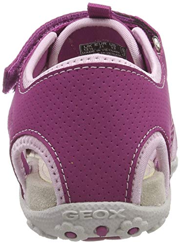 Geox JR Sandal Roxanne B, Sandalias Punta Cerrada para Niñas, Rosa (Dk Raspberry/Pink Cp8e8), 32 EU