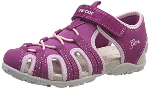 Geox JR Sandal Roxanne B, Sandalias Punta Cerrada para Niñas, Rosa (Dk Raspberry/Pink Cp8e8), 32 EU
