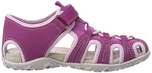 Geox JR Sandal Roxanne B, Sandalias Punta Cerrada para Niñas, Rosa (Dk Raspberry/Pink Cp8e8), 32 EU