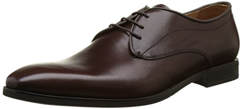 Geox U New Life A, Zapatos de Cordones Derby para Hombre, Marrón (Ebony), 44 EU
