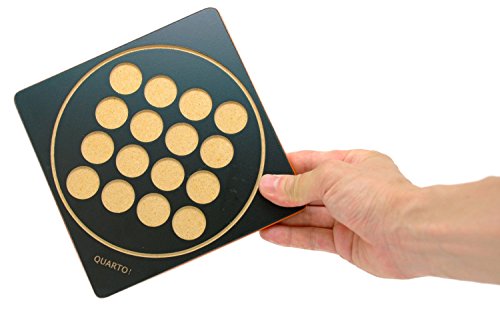 GIGAMIC QTM Quarto Mini - Juego de Mesa de Estrategia con Piezas de Madera (Importado de Alemania)