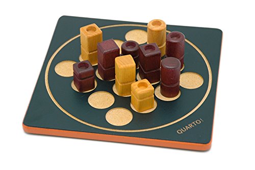 GIGAMIC QTM Quarto Mini - Juego de Mesa de Estrategia con Piezas de Madera (Importado de Alemania)