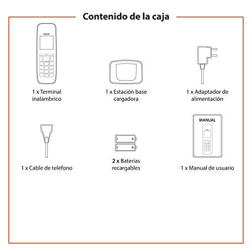 Gigaset A270 - Teléfono inalámbrico manos libres, gran pantalla iluminada, agenda 80 contactos, color blanco