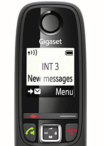 Gigaset AS405 Trio - Teléfono Inalámbrico, Pack 3 Unidades, Manos Libres, 100 Contactos, Pantalla gráfica iluminada 1.8", Letra tamaño grande, Color Negro