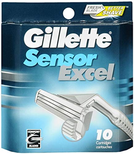 Gillette - Cargador Cuchillas Sensor Excel 10 (10 unidades)