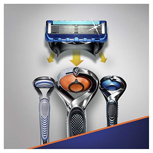 Gillette Fusion 5 ProGlide - Cuchillas de afeitar con recortador para precisión y revestimiento deslizante, 12 cuchillas de repuesto