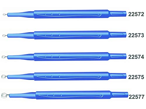 Gima - Cureta dérmica, estéril, desechable, sin costuras de acero inoxidable afilado, libre de látex, fácil agarre dinámico, tamaño: Ø 2 mm, paquete de 10 curetas en ampolla.