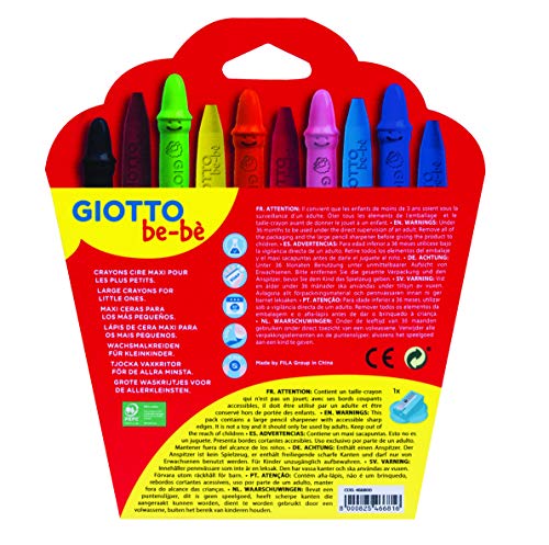 Giotto be-bè 479200 - Estuche de 10 maxi ceras para los más pequeños