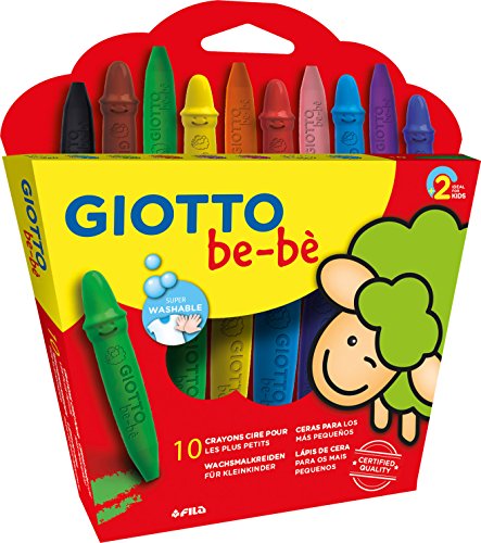 Giotto be-bè 479200 - Estuche de 10 maxi ceras para los más pequeños