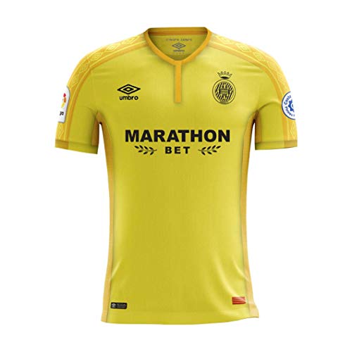 Girona F.C. 90088 Camiseta 2ª Equipación, Unisex niños, Amarillo, 14 años