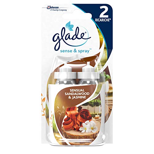 Glade Sense & Spray doble carga – Aroma de Sensual Sandalwood & Jasmine, 36 ml – [unidades 2]