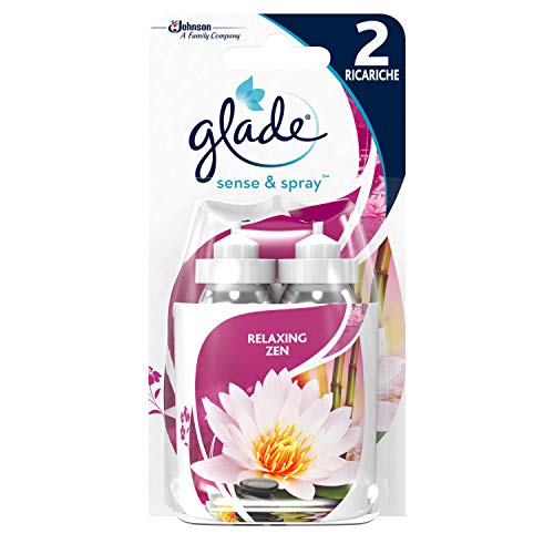 Glade Sense & Spray doble carga – Aroma Relaxing Zen, 2 X 2 recambios de 18 ml – [4 recambios]