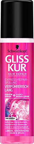Gliss Kur - Champú largo seductor, acondicionador, acondicionador express reparador