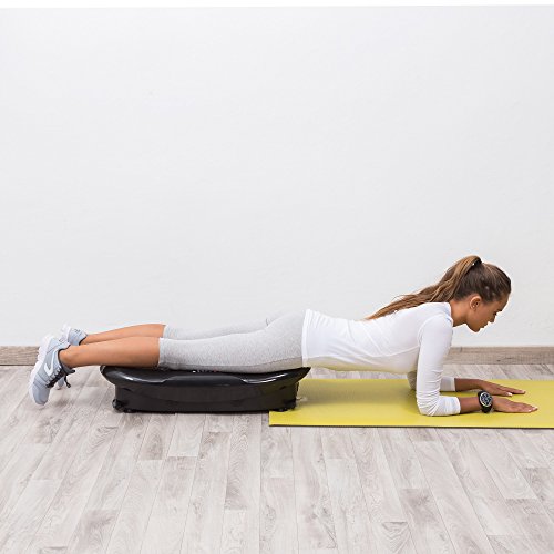 GLOBAL RELAX Zen Shaper® Plus Plataforma vibratoria oscilante Fitness - Negro (Modelo 2020) - Tabla vibradora de Gimnasia para Adelgazar y Perder Peso - 3 áreas de Ejercicio – Garantía 2 Años