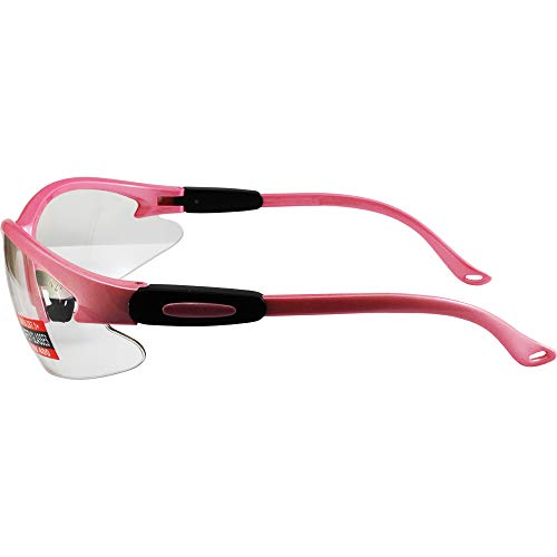 Global Vision puma rosado mujeres gafas de seguridad, lentes claros