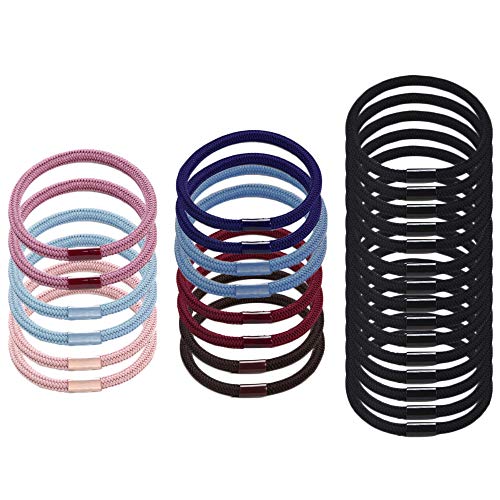 Gomas de Pelo Banda Elástica，Multicolor Elástico，Gomas sin Metal Suave Elástico de Pelo Coletero para Pelo Grueso Pesado y Rizado