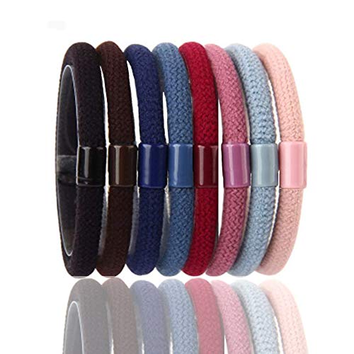 Gomas de Pelo Banda Elástica，Multicolor Elástico，Gomas sin Metal Suave Elástico de Pelo Coletero para Pelo Grueso Pesado y Rizado