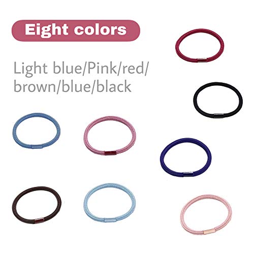 Gomas de Pelo Banda Elástica，Multicolor Elástico，Gomas sin Metal Suave Elástico de Pelo Coletero para Pelo Grueso Pesado y Rizado