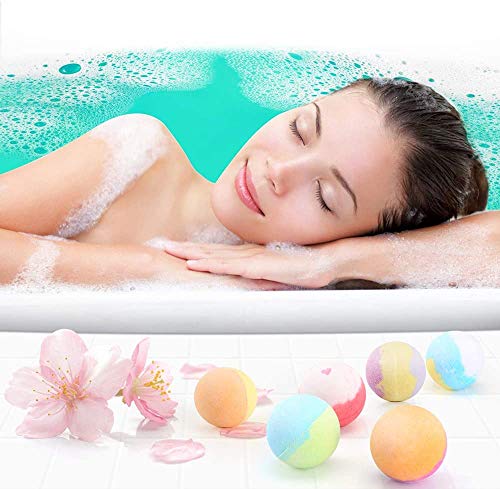 Gomyhom 16 Bombas de Baño, Sales de Baño con Aceites Esenciales Naturales, Set de Regalo de Bomba de Baño Hecho a Mano, Regalos Navidad, San Valentín, Cumpleaños para Madre, Niños, Novia, Amigas