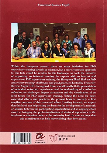 Good Practices in Doctoral Supervision: Reflections from the Tarragona Think Tank: 85 (Universitat Rovira i Virgili)