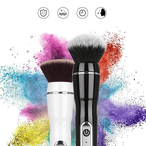Good01 Pincel de maquillaje eléctrico portátil de alta calidad con conversión de frecuencia y carga USB para base de maquillaje, colorete en polvo con rotación de 360 grados