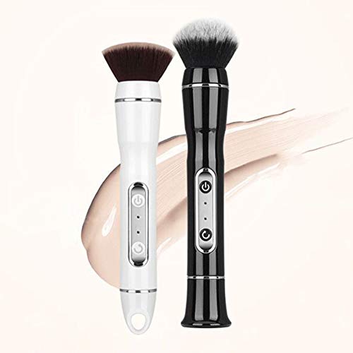 Good01 Pincel de maquillaje eléctrico portátil de alta calidad con conversión de frecuencia y carga USB para base de maquillaje, colorete en polvo con rotación de 360 grados